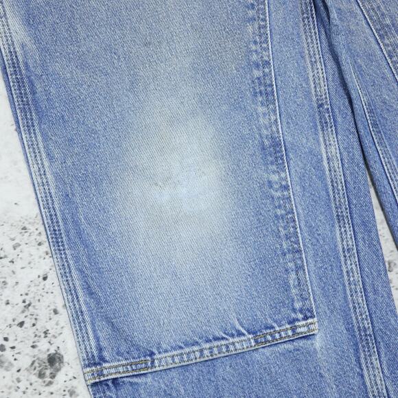 Vintage Carhartt B73 DST Faded Blue Jeans Denim Double Knee Carpenter Pant 32x29 - Picture 8 of 16